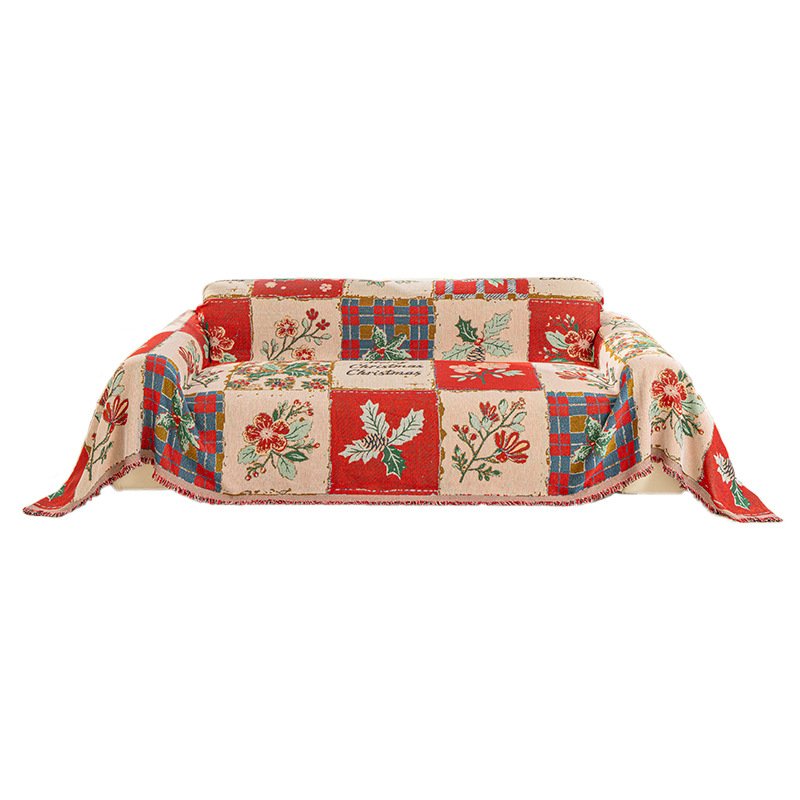 Festive Christmas Sofa Throw Cover