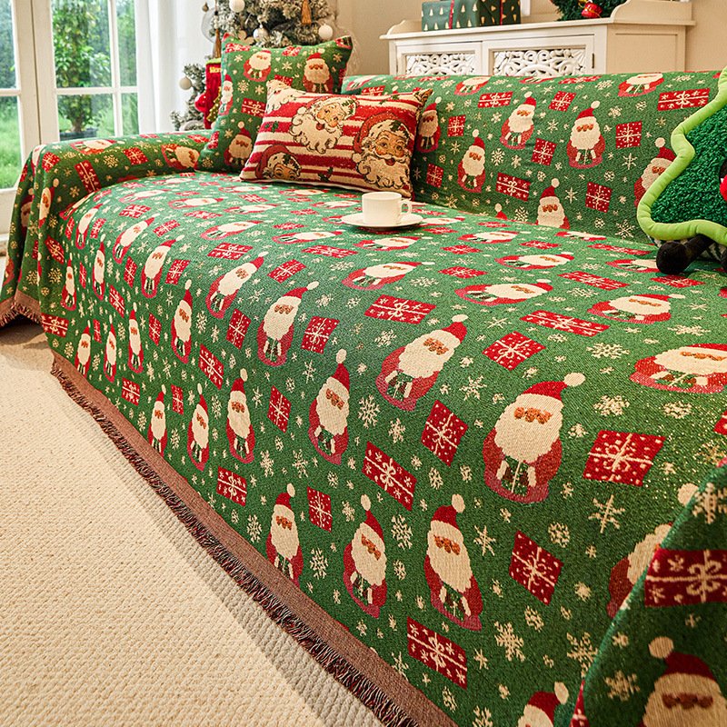 Festive Christmas Sofa Throw Cover