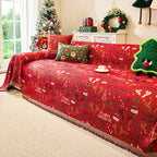 Festive Christmas Sofa Throw Cover