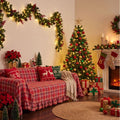 Christmas Ruffle Sofa Cover