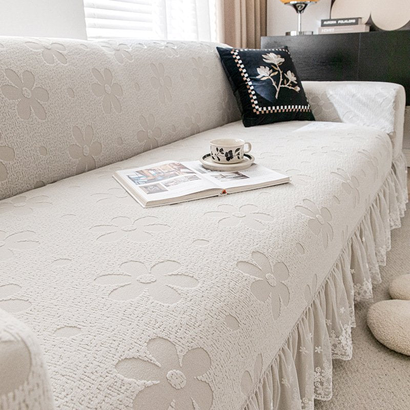 Floral Lace Sofa Cover
